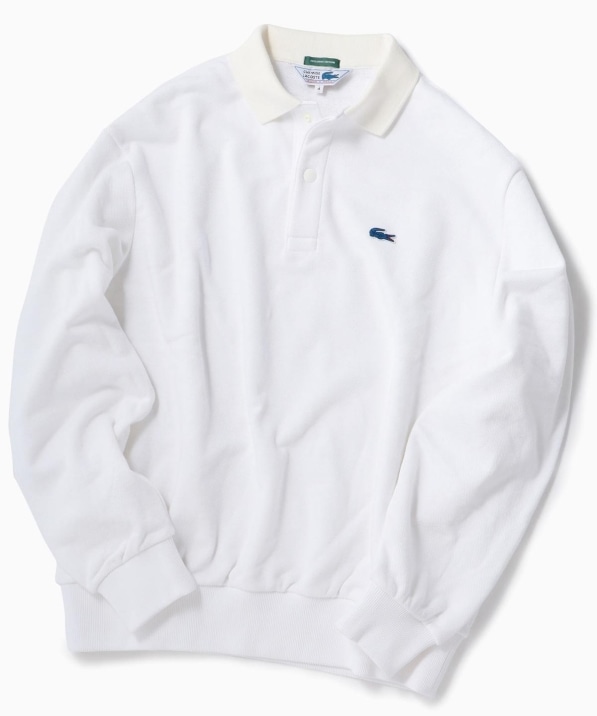 Begin11月号掲載 Lacoste 別注 ビッグシルエット スウェット ロングスリーブ ポロシャツ トレーナー トップス Ships 公式サイト 株式会社シップス