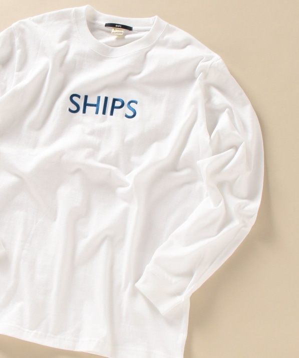 Web限定 Ships エンブロイダリー ロゴ ロングスリーブ Tシャツ Tシャツ カットソー Ships 公式サイト 株式会社シップス