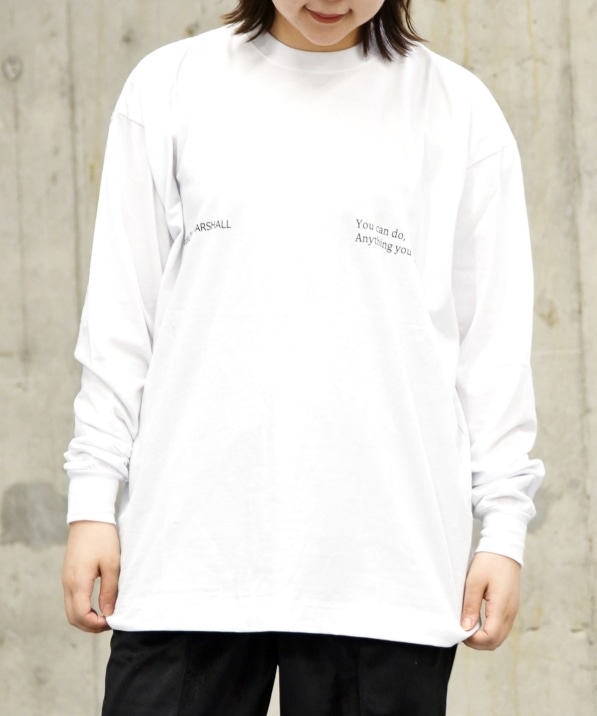【WEB限定/SHIPS別注】FRANKLIN&MARSHALL: バックプリント ロゴ ロングスリーブ Tシャツ (ロンT)