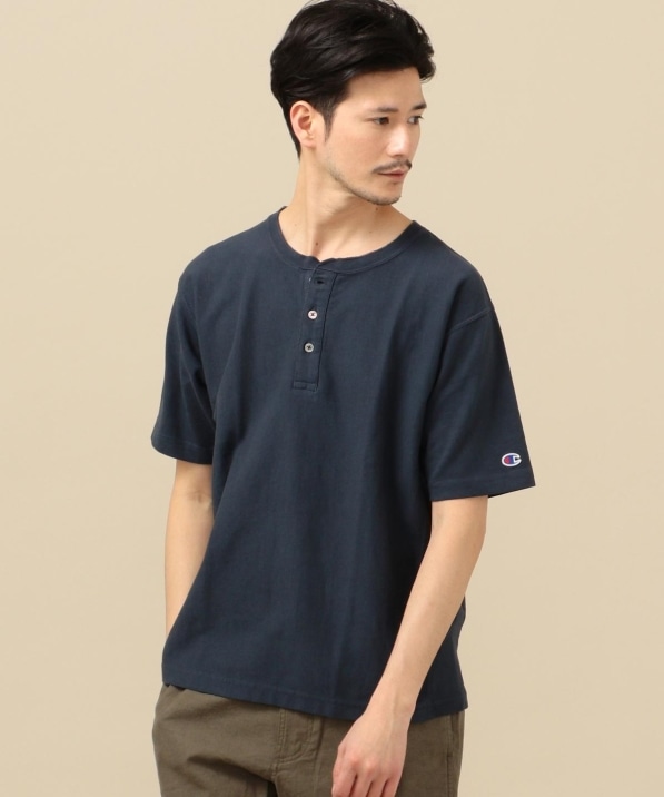 Champion Ships 別注 リバースウィーブ R 9 4oz Jersey Garment Dye ヘンリーネック Tシャツ Tシャツ カットソー Ships 公式サイト 株式会社シップス