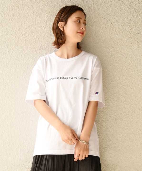 Web限定 Ships別注 Champion Copyright ロゴ Tシャツ Tシャツ カットソー Ships 公式サイト 株式会社シップス