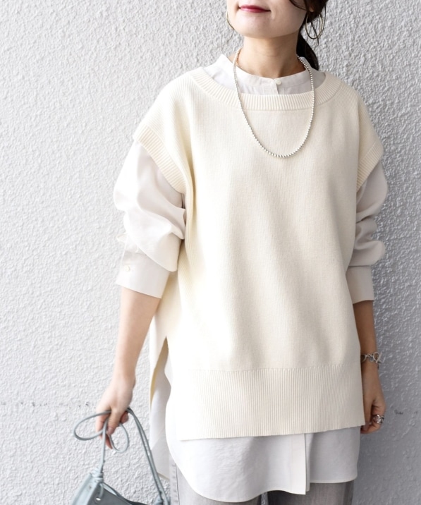 手洗い可能 コットンカシミヤ ニットベスト トップス Ships 公式サイト 株式会社シップス