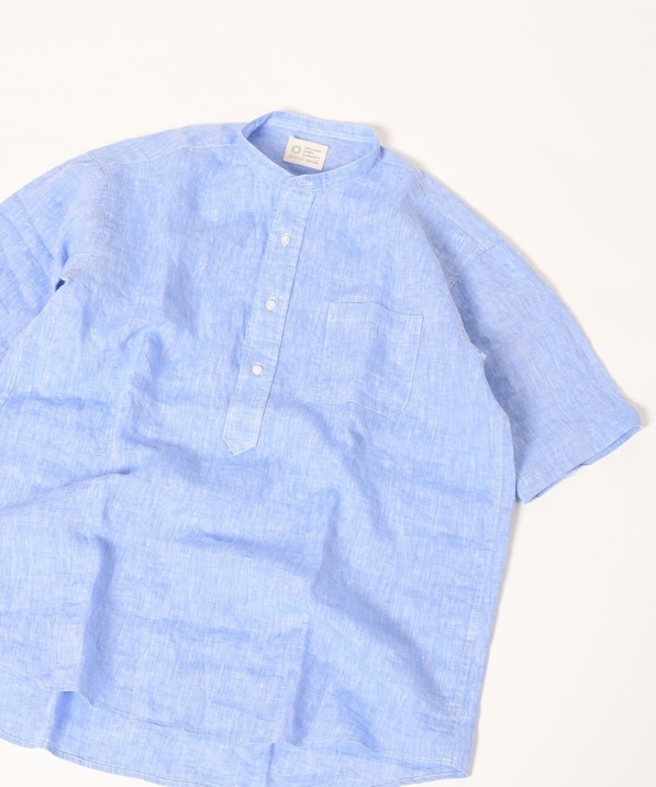 Ships Any オーガニック リネン バンドカラー 半袖シャツ シャツ ブラウス Ships 公式サイト 株式会社シップス